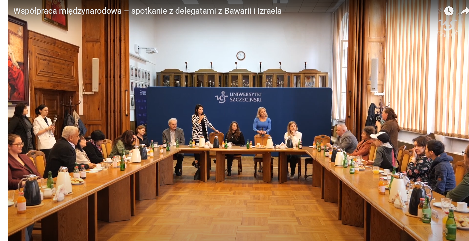 zdjęcie ze spotkania z delegatami Bawarii i Izraela na Uniwersytecie Szczecińskim